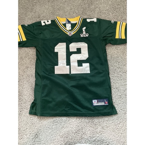 Aaron Rodgers Green Bay Packers youth size Large Reebok Super Bowl XLV jersey - Picture 8 of 8